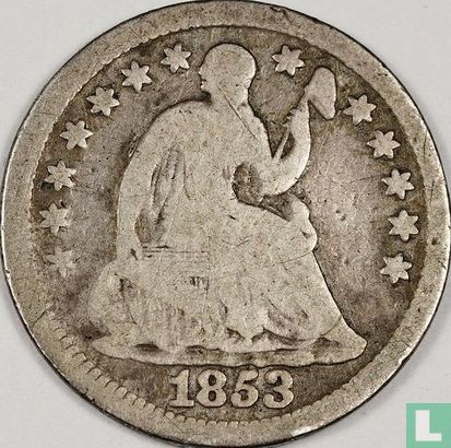États-Unis ½ dime 1853 (sans flèches - sans lettre) - Image 1