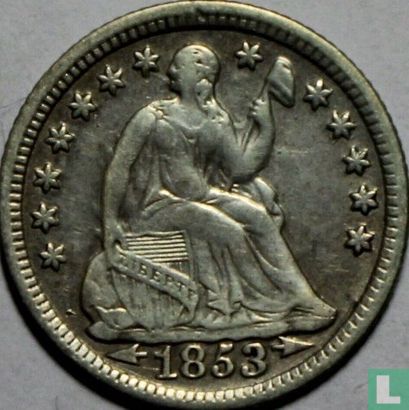 United States ½ dime 1853 (with arrows - without letter) - Image 1
