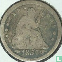 United States ¼ dollar 1854 (without letter) - Image 1