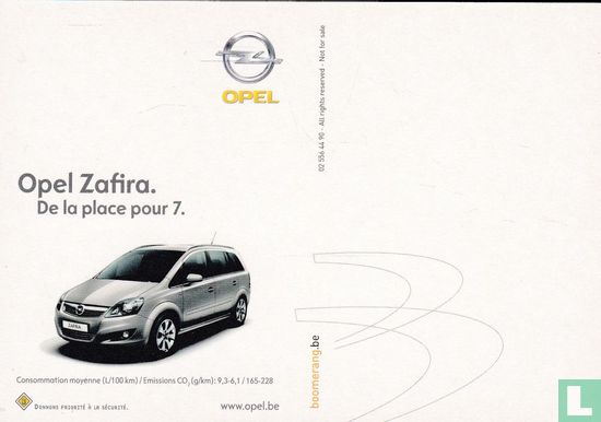 4180a - Opel "Opel Zafira. 7 places, pas 8" - Afbeelding 2