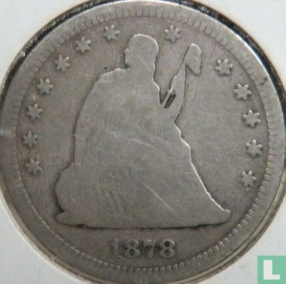 Verenigde Staten ¼ dollar 1878 (zonder letter) - Afbeelding 1