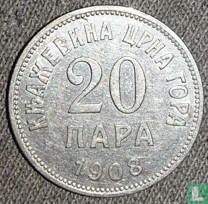 Montenegro 20 para 1908 - Image 1