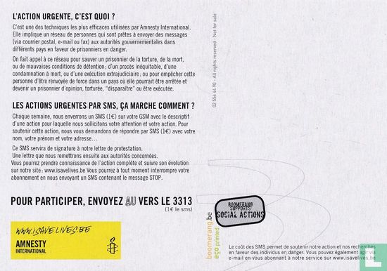 4101 - Amnesty international "Ceci Est Une Arme..." - Afbeelding 2