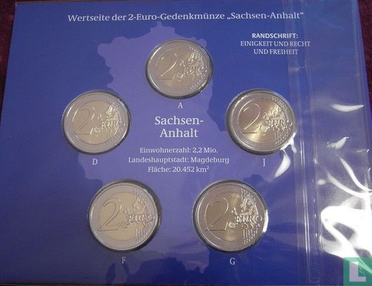 Duitsland jaarset 2021 "Sachsen-Anhalt" - Afbeelding 2