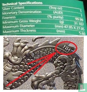 Australia 1 dollar 2020 "Chinese dragon" - Image 3