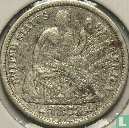 États-Unis 1 dime 1873 (avec flèches - sans lettre) - Image 1