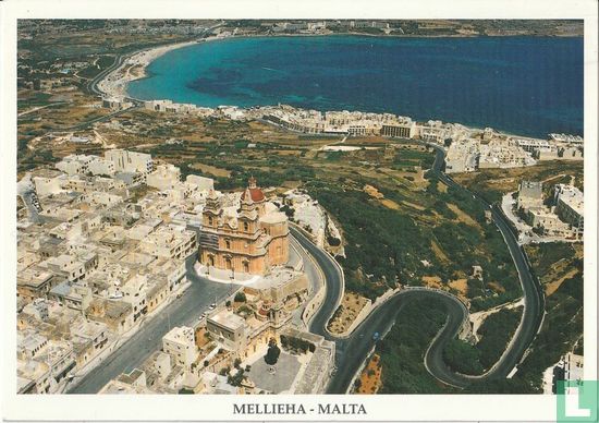 The town of Mellieha and the Mellieha bay - Afbeelding 1