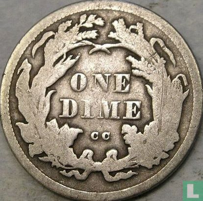 États-Unis 1 dime 1875 (CC dans la couronne) - Image 2