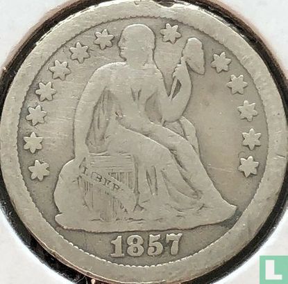 United States 1 dime 1857 (O) - Image 1