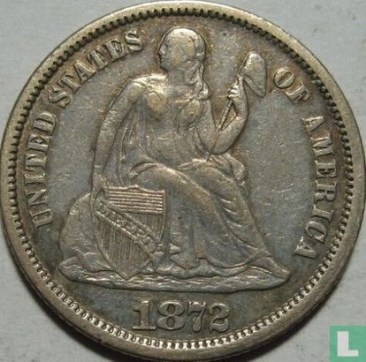 États-Unis 1 dime 1872 (sans lettre) - Image 1