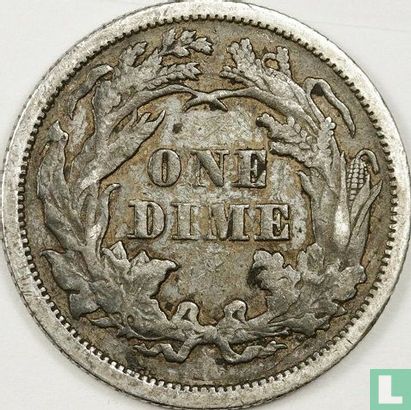 États-Unis 1 dime 1874 (sans lettre) - Image 2