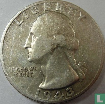 États-Unis ¼ dollar 1943 (S) - Image 1