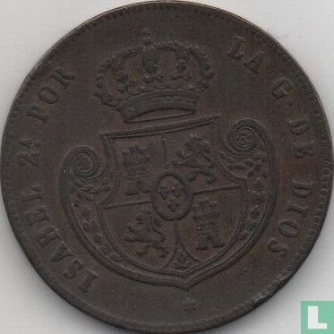 Espagne ½ real 1850 (J) - Image 2