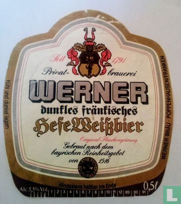 Werner dunkles Hefe weiß bier