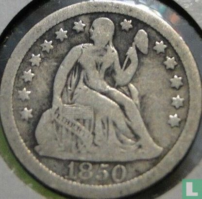 United States 1 dime 1850 (O) - Image 1