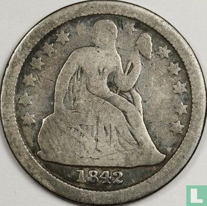 United States 1 dime 1842 (O) - Image 1