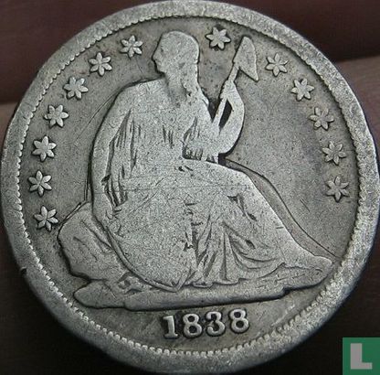 Vereinigte Staaten 1 Dime 1838 (ohne Buchstabe - Typ 2) - Bild 1