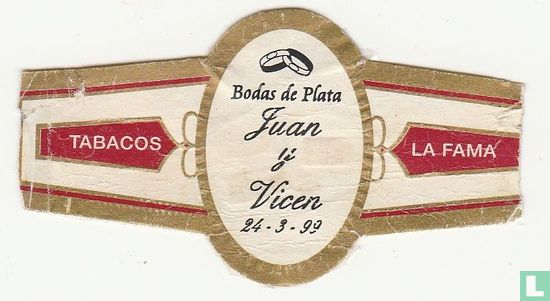Bodas de Plata Juan y Vicen 24-3-99 - Tabacos - La Fama - Image 1