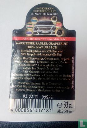 Warsteiner Grapefruit - Image 2
