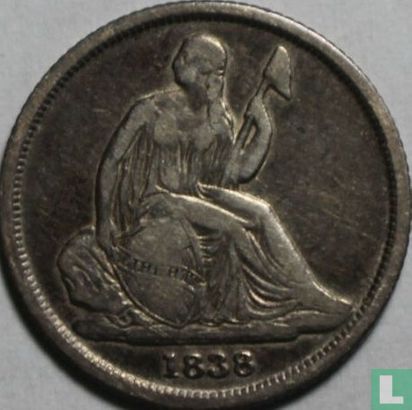 États-Unis 1 dime 1838 (O) - Image 1