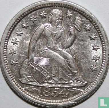 United States 1 dime 1854 (O) - Image 1