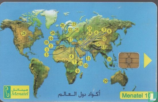 World Map - Country Codes - Image 1