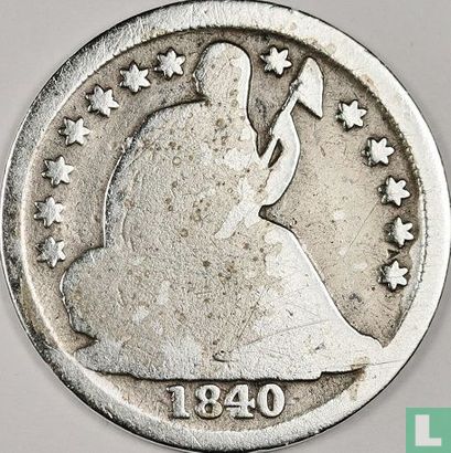 États-Unis ½ dime 1840 (O - type 1) - Image 1