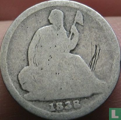 États-Unis ½ dime 1838 (O) - Image 1