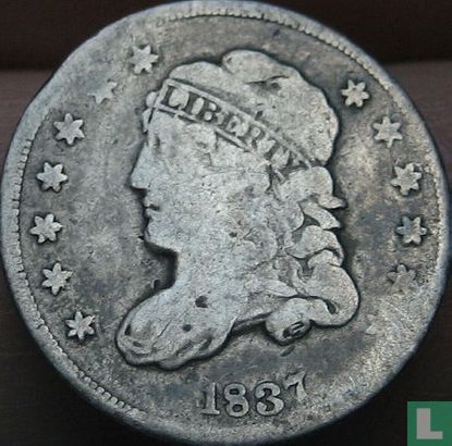 États-Unis ½ dime 1837 (Liberty Cap - petit 5C.) - Image 1