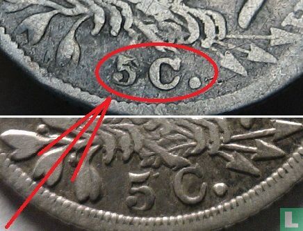 États-Unis ½ dime 1837 (Liberty Cap - petit 5C.) - Image 3