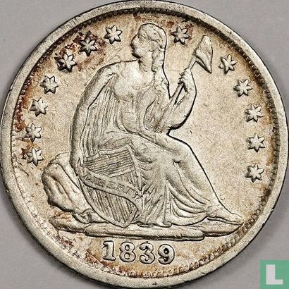 États-Unis ½ dime 1839 (sans lettre) - Image 1