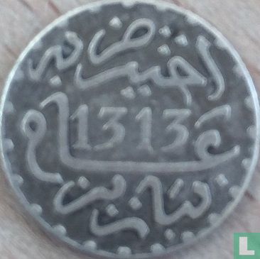 Maroc ½ dirham 1895 (AH1313) - Image 1