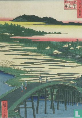 Sugatami bridge, Omokage bridge and Jariba at Takata, 1857 - Afbeelding 1