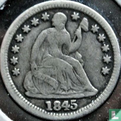 United States ½ dime 1845 - Image 1