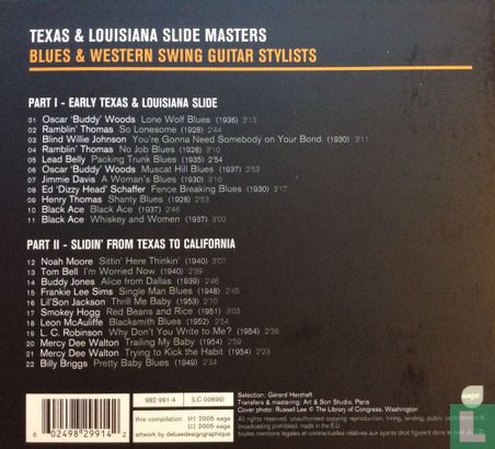 Texas & Louisiana Slide Masters - Blues & Western Swing Guitar Stylists - Afbeelding 2