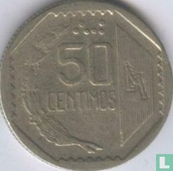 Pérou 50 céntimos 1997 - Image 2