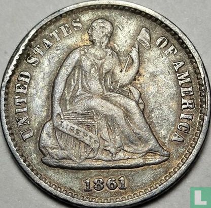 United States ½ dime 1861 (1861/0) - Image 1