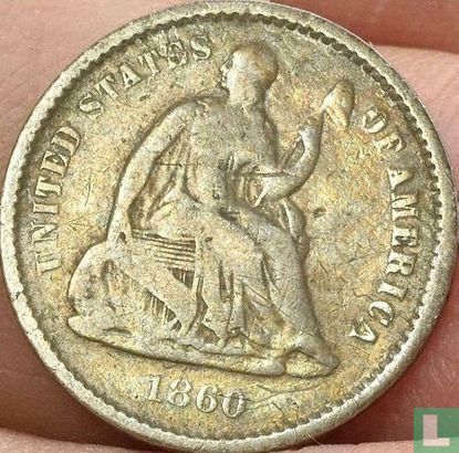 États-Unis ½ dime 1860 (O) - Image 1