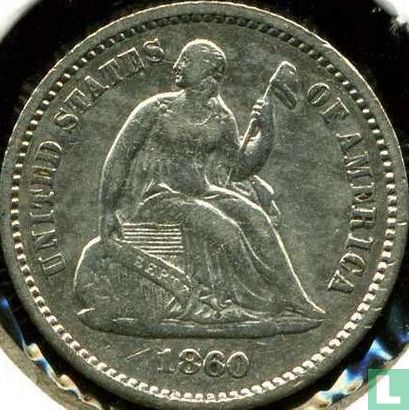 États-Unis ½ dime 1860 (sans lettre) - Image 1