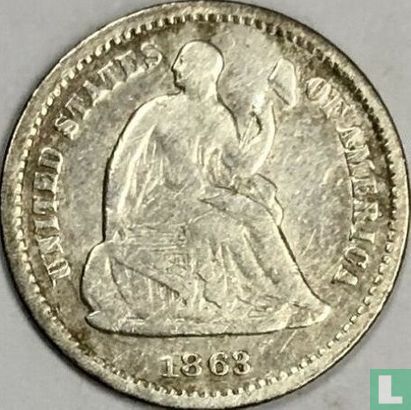 États-Unis ½ dime 1863 (S) - Image 1