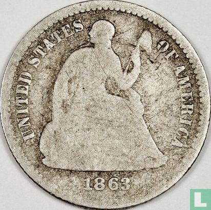 United States ½ dime 1863 (without letter) - Image 1