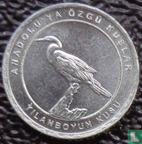 Turkey 1 kurus 2020 "African darter bird" - Image 2