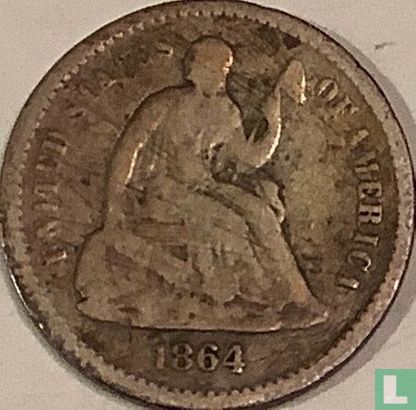 United States ½ dime 1864 (S) - Image 1