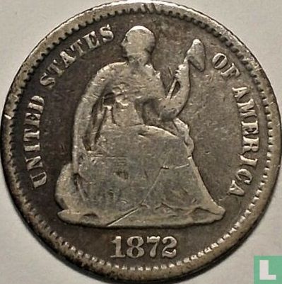 Vereinigte Staaten ½ Dime 1872 (ohne Buchstabe) - Bild 1
