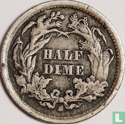 États-Unis ½ dime 1866 (S) - Image 2