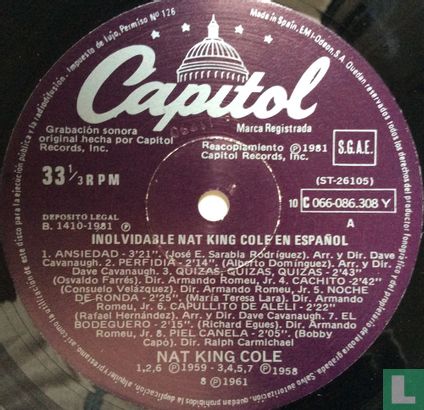 Inolvidable Nat King Cole en Español - Afbeelding 3