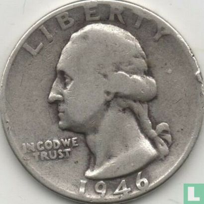 Verenigde Staten ¼ dollar 1946 (zonder letter) - Afbeelding 1