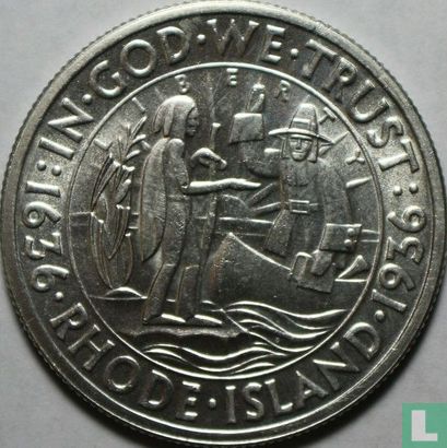 Verenigde Staten ½ dollar 1936 (zonder letter) "300th anniversary of Rhode Island" - Afbeelding 1