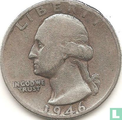 États-Unis ¼ dollar 1946 (D) - Image 1