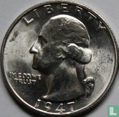United States ¼ dollar 1947 (S) - Image 1